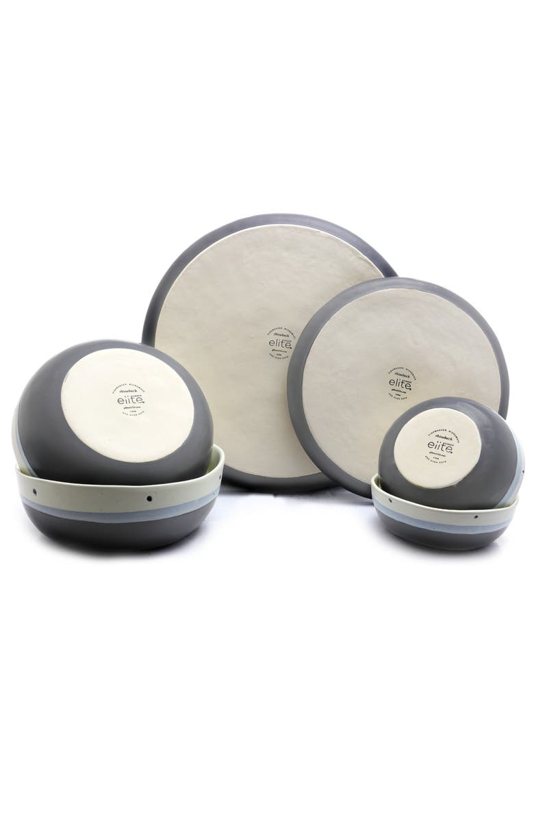 Gibson Elite Rhinebeck 16 Piece Round Stoneware Dinnerware Set, Alternate, color, White