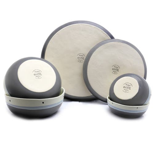 Gibson Elite Rhinebeck 16 Piece Round Stoneware Dinnerware Set In White