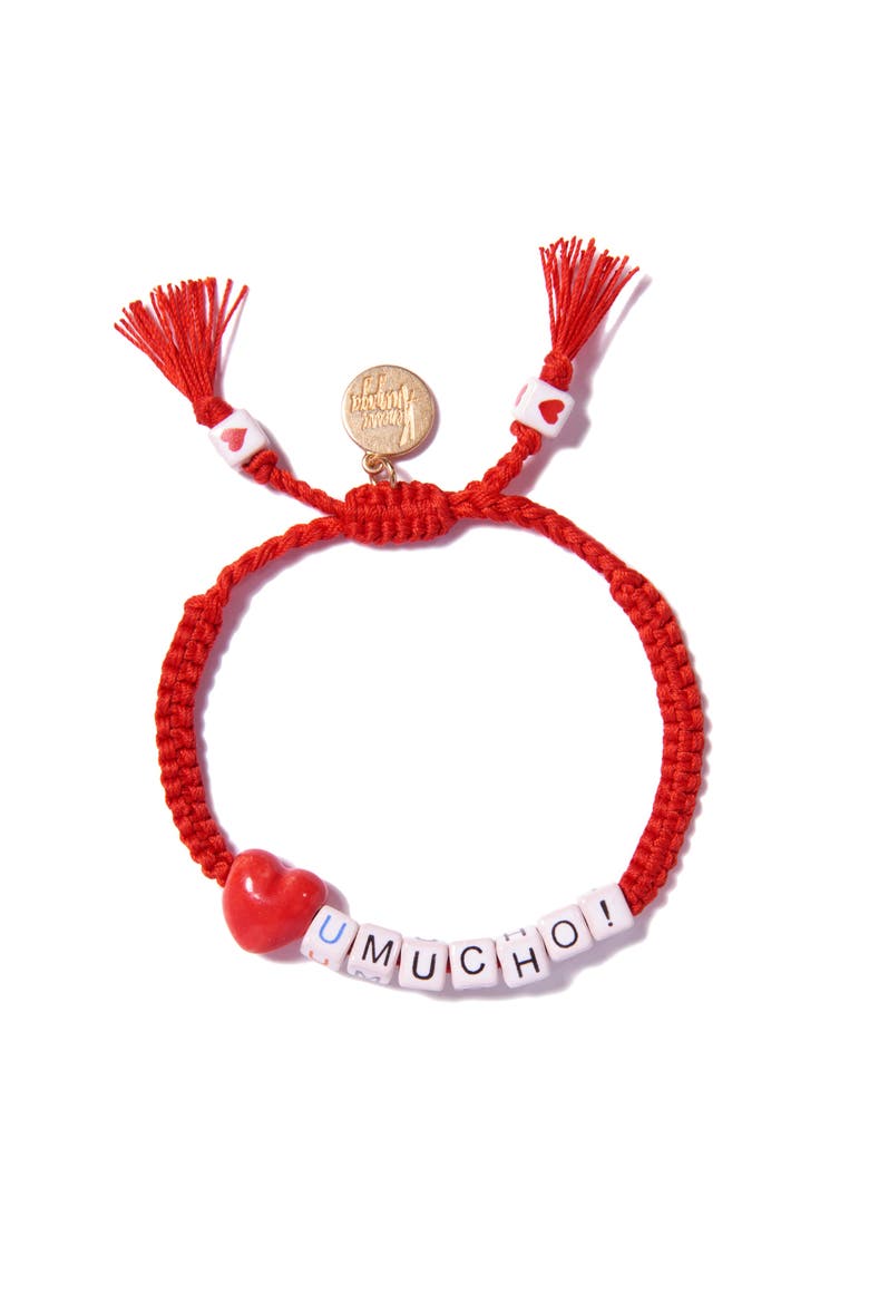 Love You Mucho Bracelet, Main, color, Red