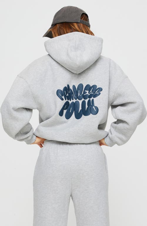 Shop Princess Polly Logo Graphic Hoodie In Grey