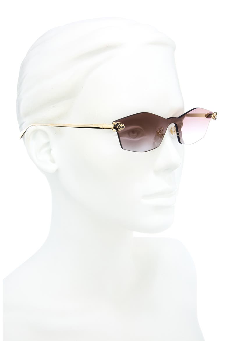 CT0678S 99mm Gradient Shield Sunglasses, Alternate, color, GOLD