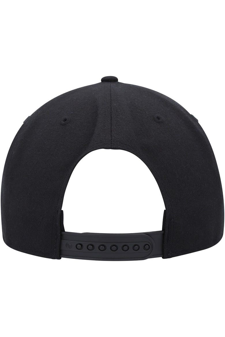 Men's '47 Colorado Rockies Black on Black Sure Shot Captain Snapback Hat, Alternate, color, Black