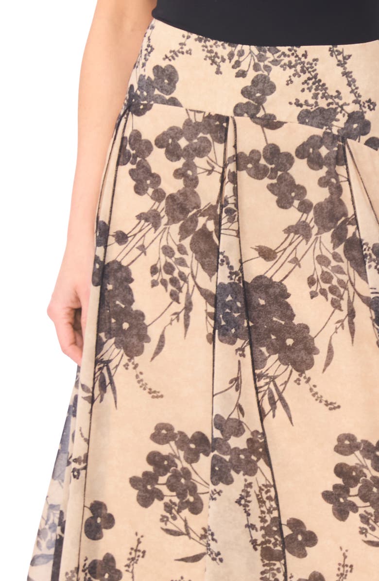Ted Baker Floral Godet Maxi Skirt, Alternate, color, Hummus