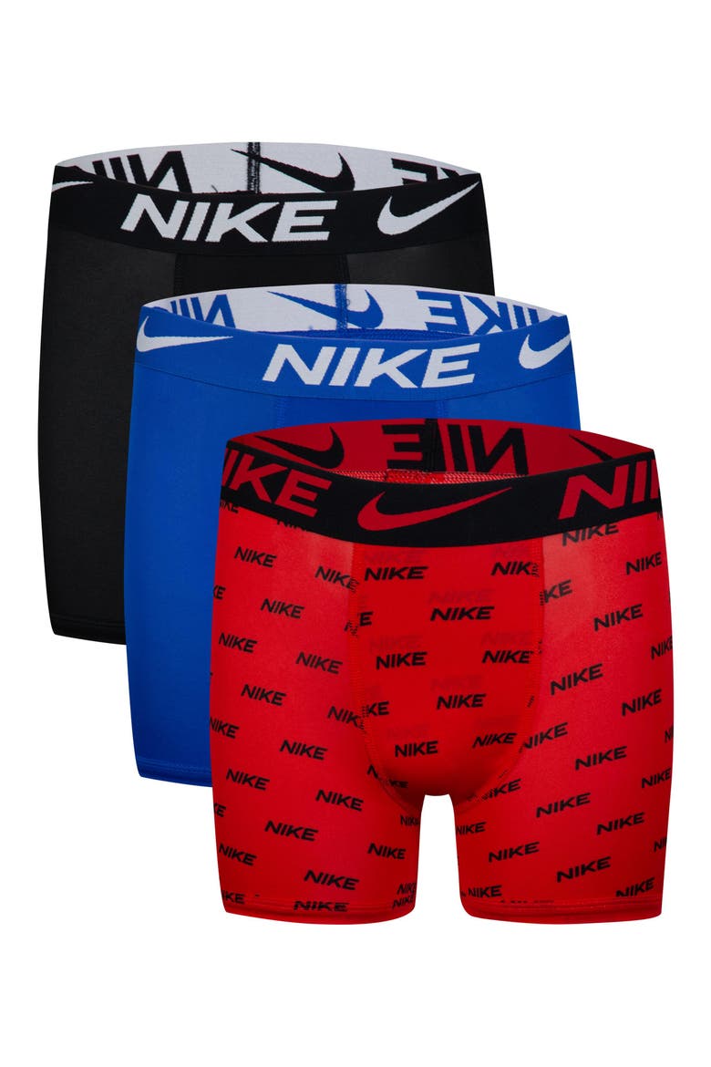 Kids' Assorted 3-Pack Micro Essentials Boxer Briefs, Main, color, BLACK/ BLUE/ RED