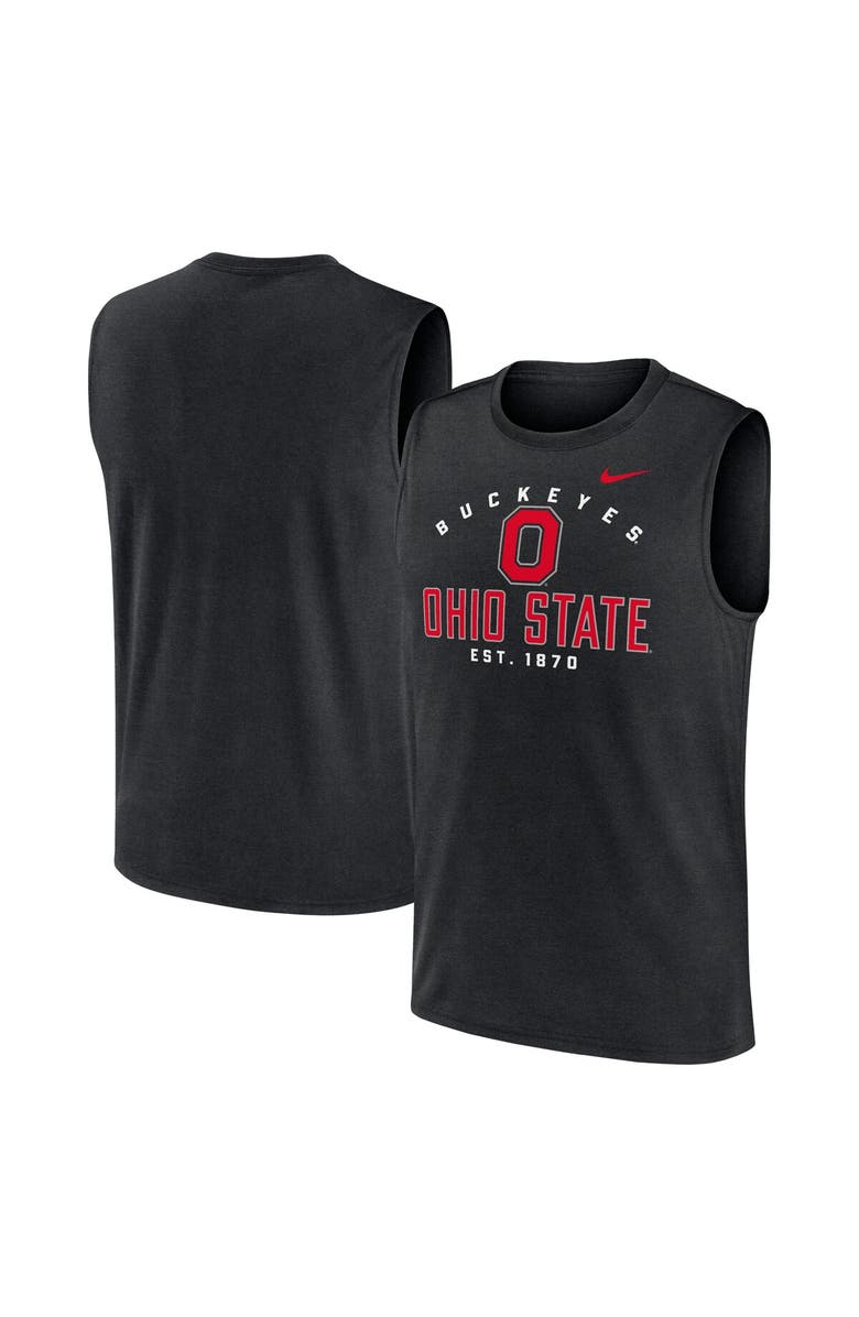Nike Men's Nike Black Ohio State Buckeyes Primetime Legend Lock Up Performance Muscle Tank Top, Main, color, 