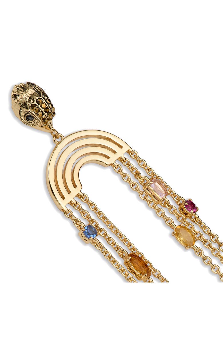 Kurt Geiger London Crystal Chain Chandelier Earrings, Alternate, color, Rainbow Multi