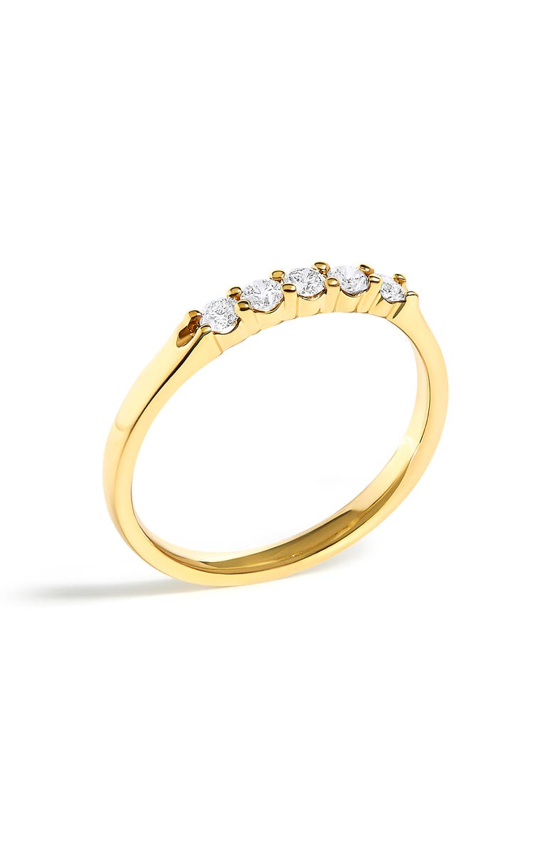 Haus of Brilliance 14K Gold 1/4 Ctw Diamond 5 Stone Band Ring, Alternate, color, Yellow Gold