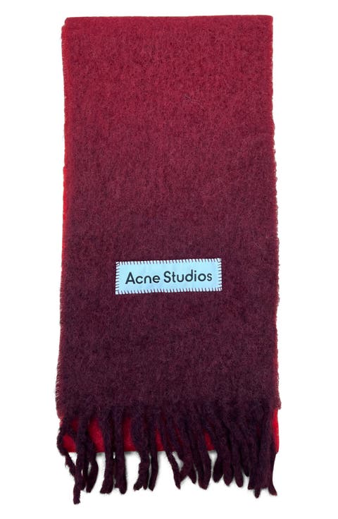 Vally Dip Dye Alpaca & Wool Blend Fringe Scarf