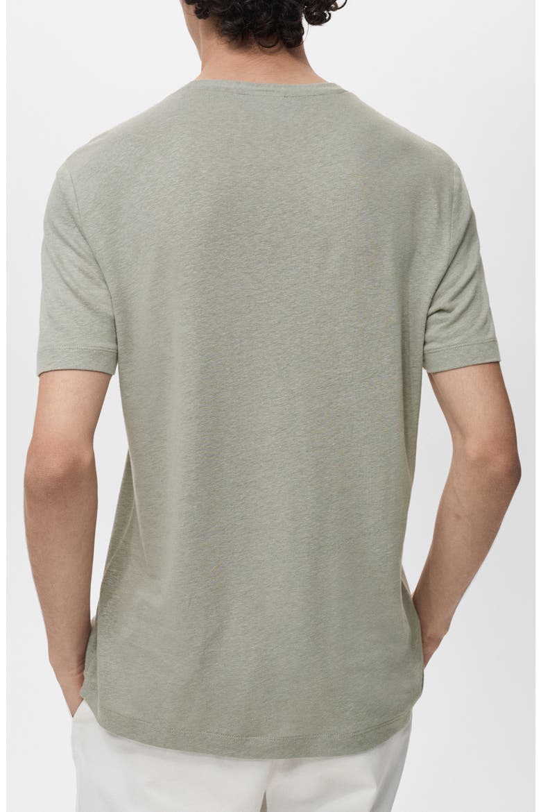 Slim Fit Linen Blend T-Shirt, Alternate, color, MINT GREEN