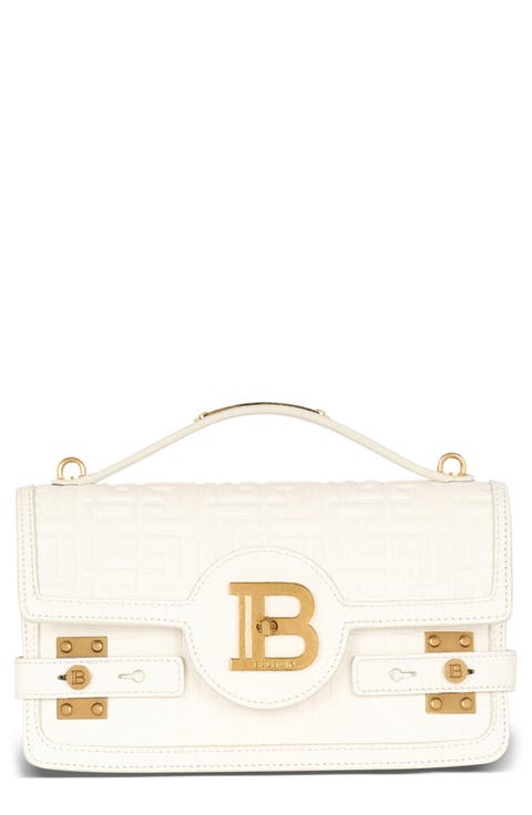 B-Buzz 24 Monogram Embossed Leather Top Handle Bag