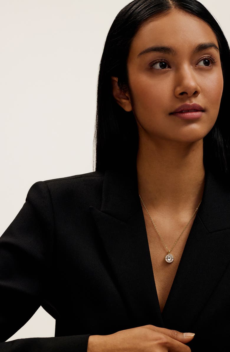 Ted Baker Cherlie Crystal Button Pendant Necklace, Alternate, color, 