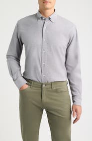 Peter Millar Devonport Stretch Cotton Chambray Sport Shirt