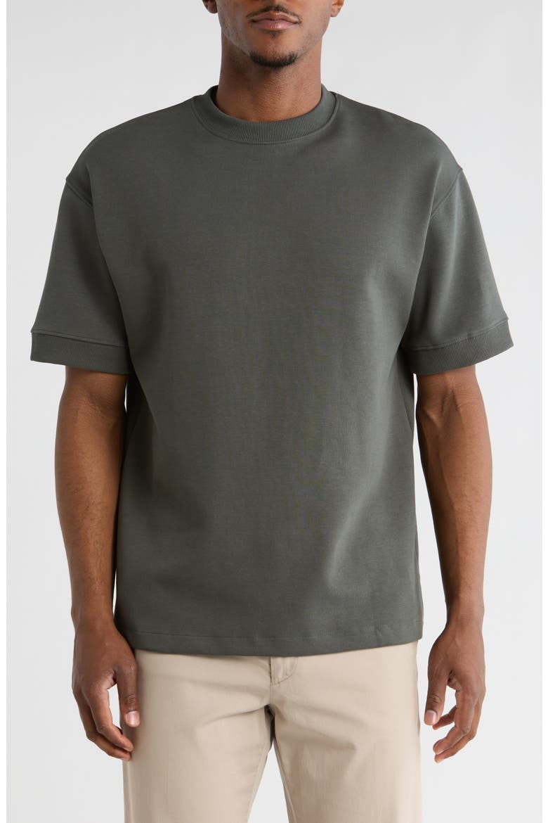 Heavyweight Knit T-Shirt, Main, color, GREEN
