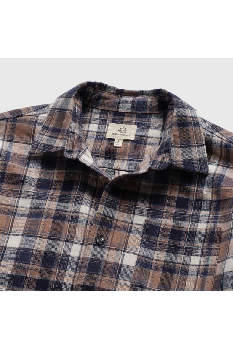 Brian Flannel Plaid Shirt, Alternate, color, Brown Combo