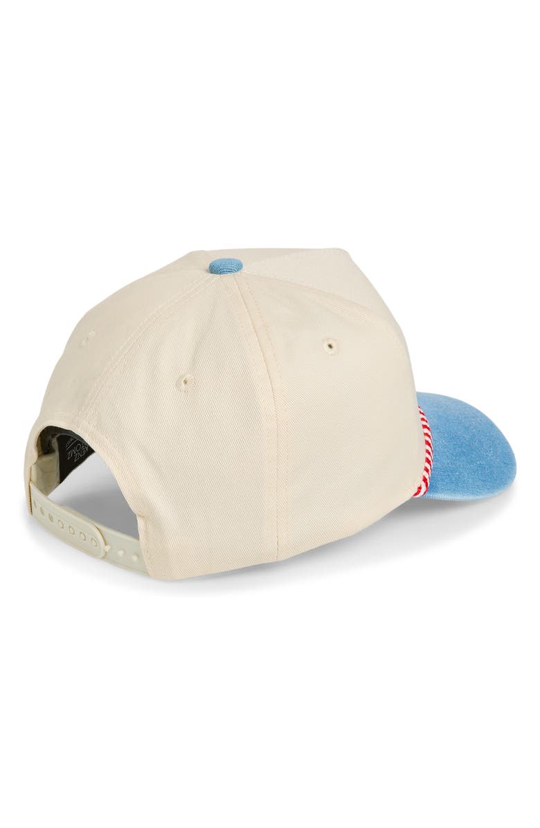 KenzKustomz Here For The Snacks Snapback Baseball Cap, Alternate, color, Denim