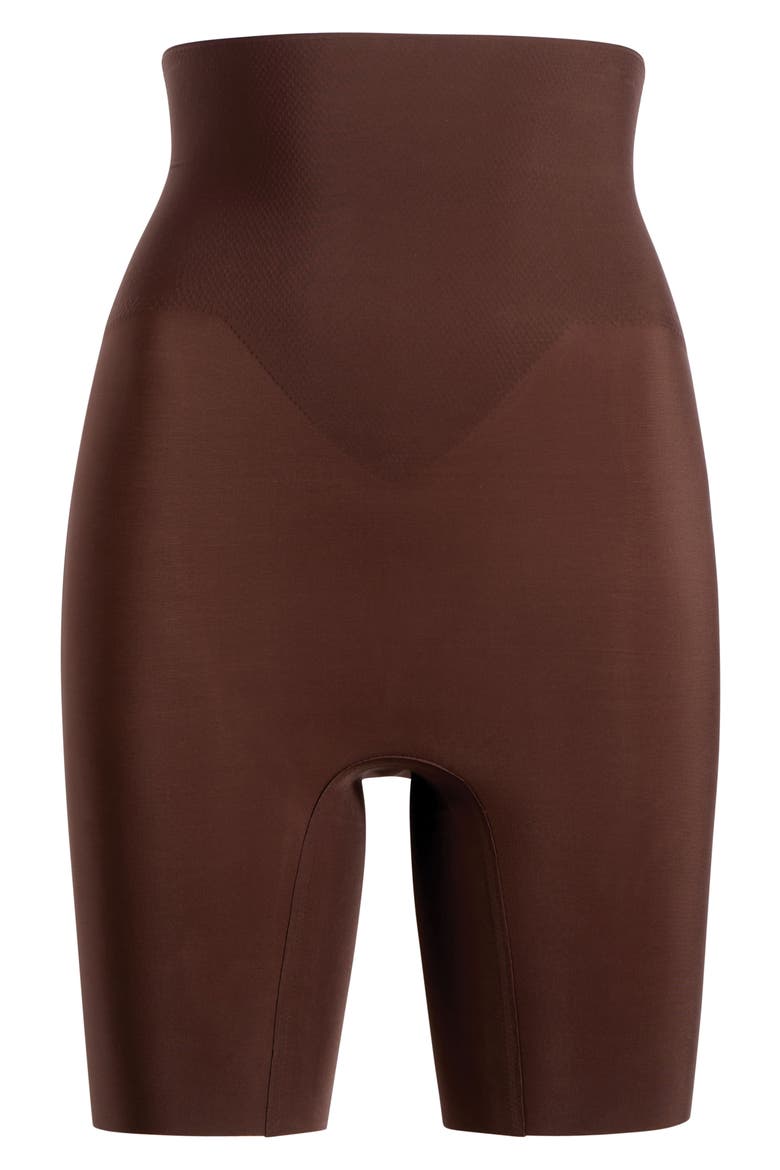 Zone Smoothing High Waist Shaper Shorts, Alternate, color, MOCHA