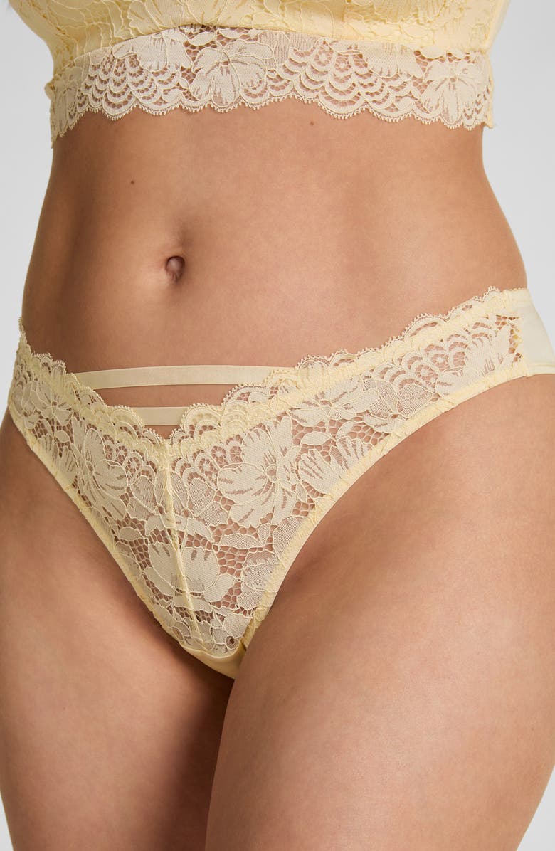 Hunkemöller Andrea Brazilian Bikini Briefs, Alternate, color, Anise Flower