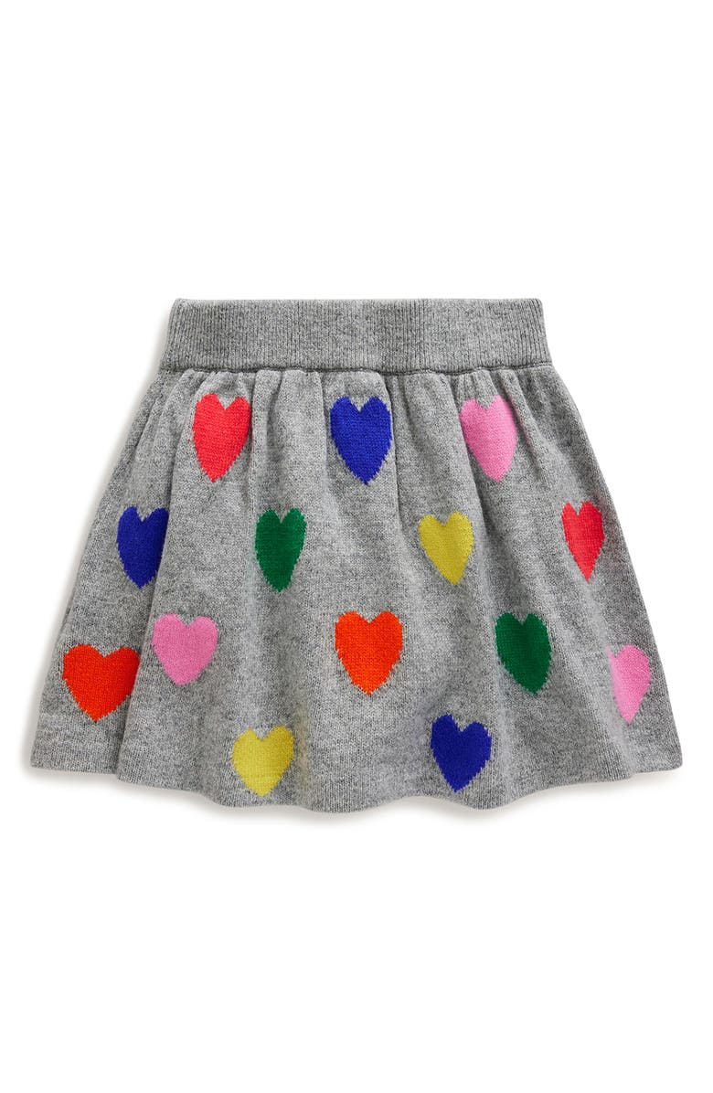 Mini Boden Kids' Heart Flare Sweater Skirt, Alternate, color,