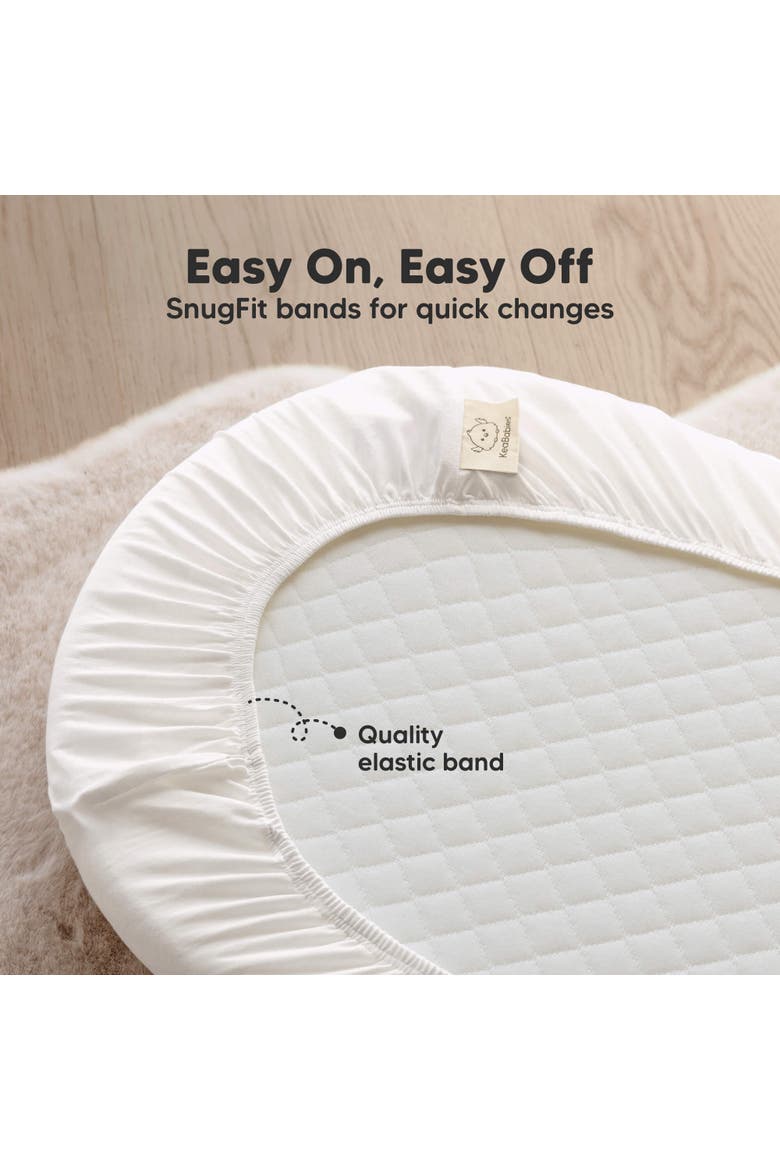 2-Pack Soothe [Protect+] Waterproof Bassinet Sheets, Alternate, color, Soft White