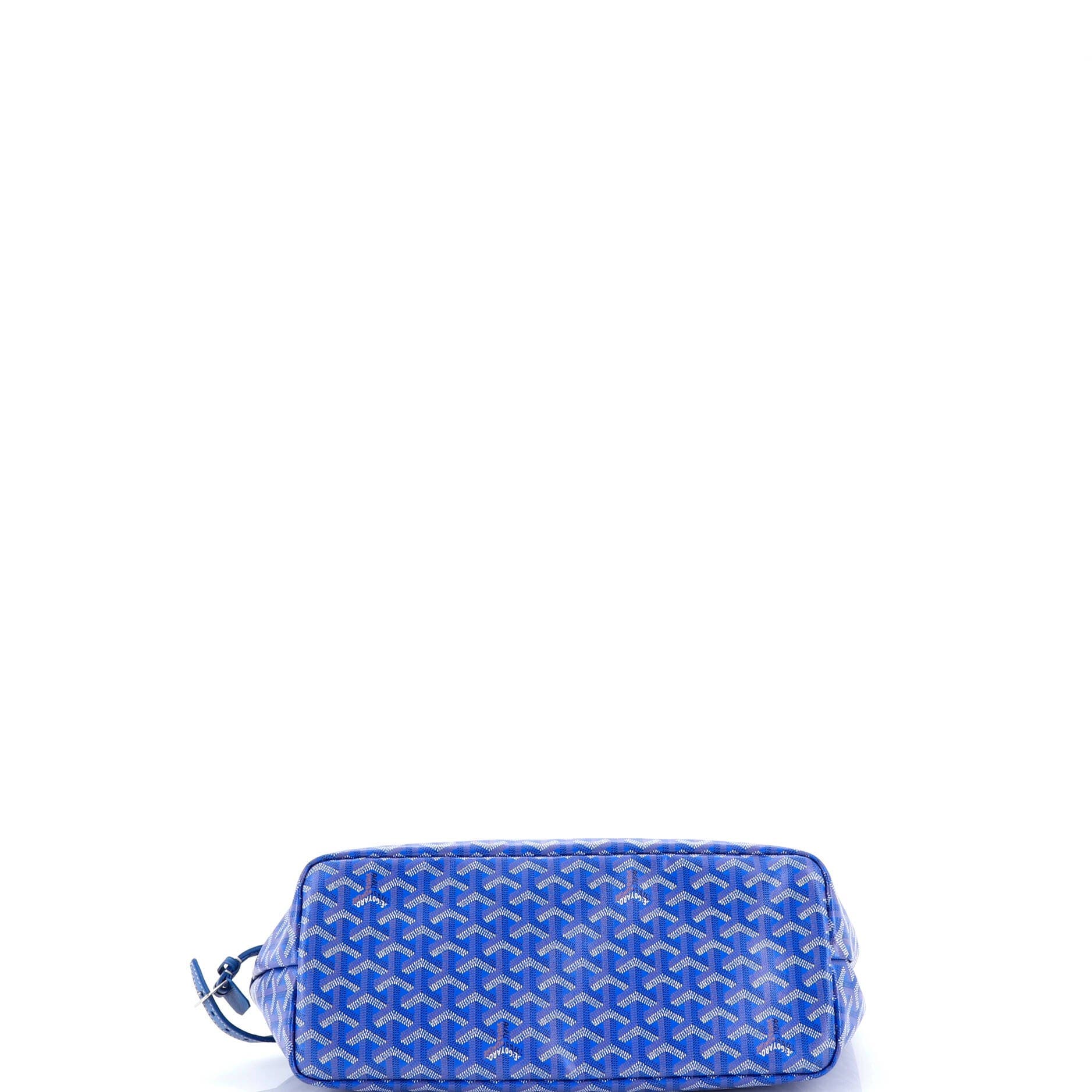 Pre-Owned Goyard Chien Gris Pet Carrier Tote Coated Canvas, Alternate, color, Blue