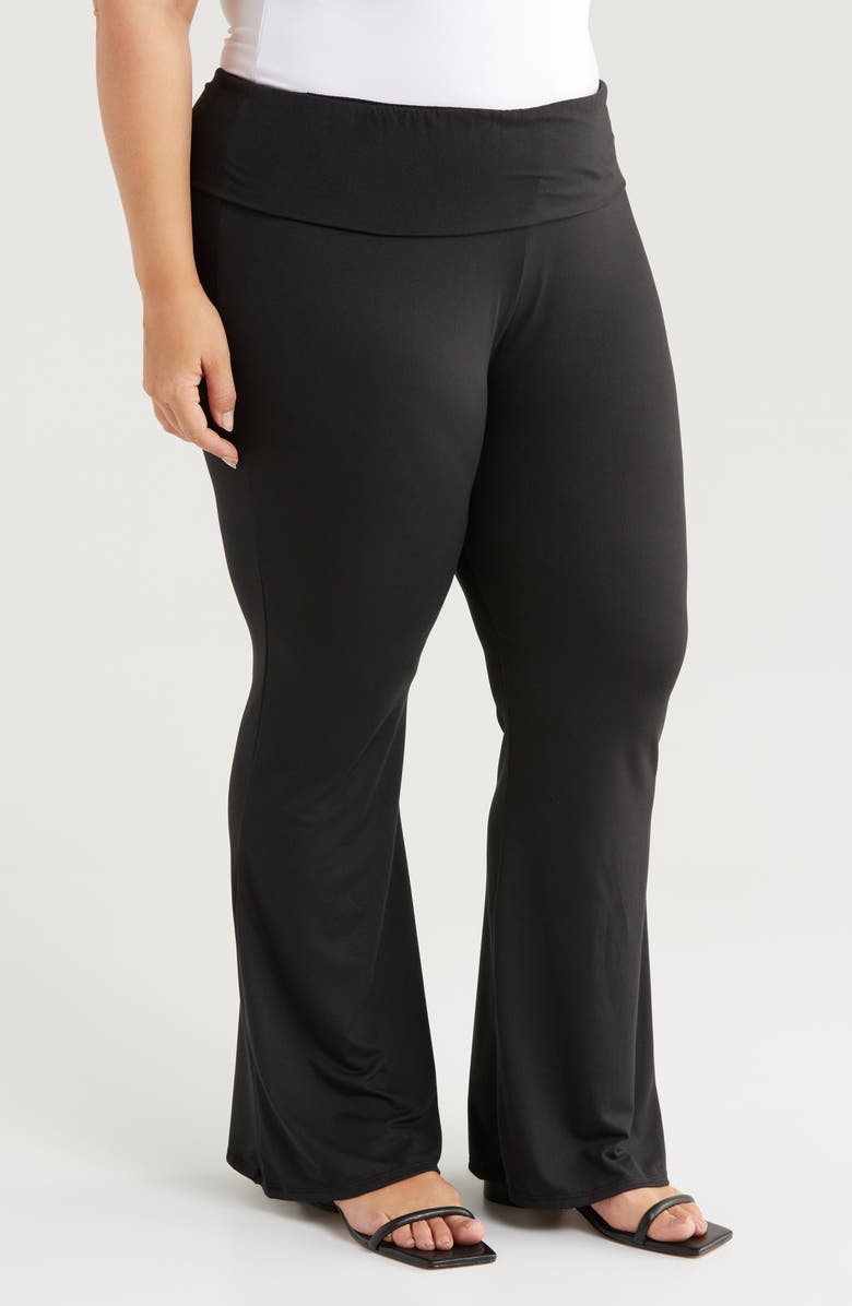 24seven Comfort Apparel Bootcut Pants, Alternate, color, Black