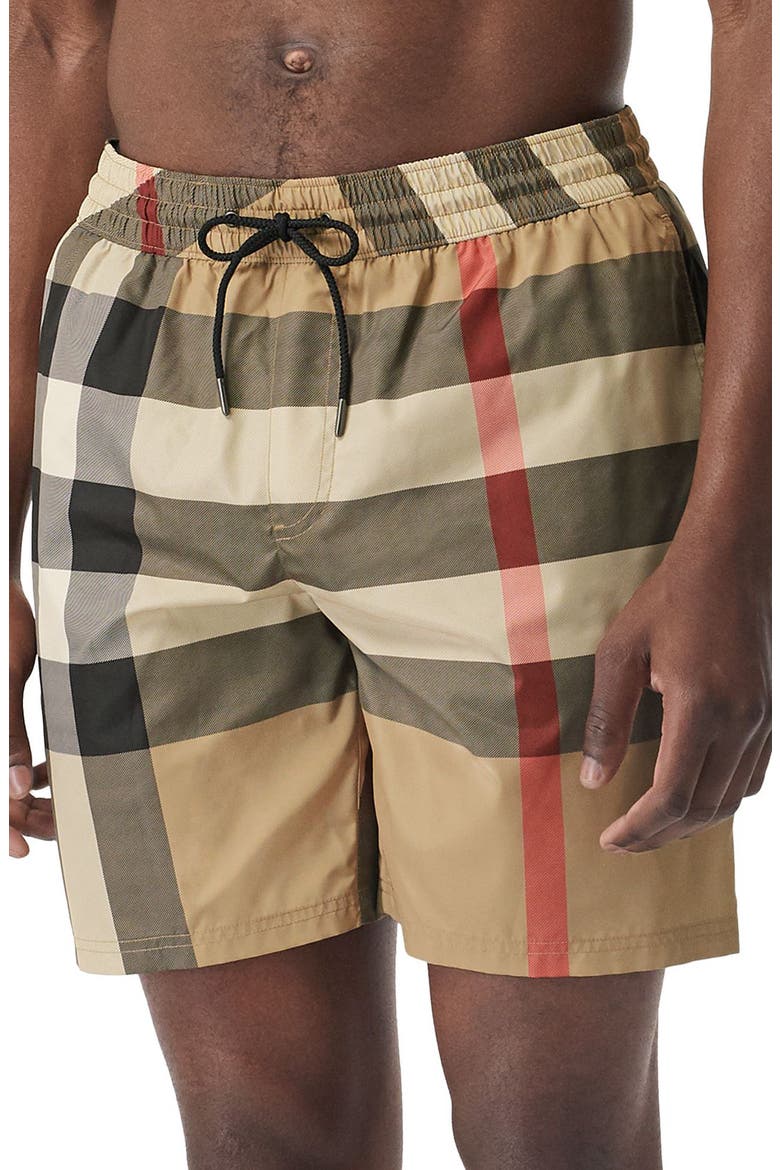 Guildes Check Swim Trunks, Alternate, color, ARCHIVE BEIGE IP CHK