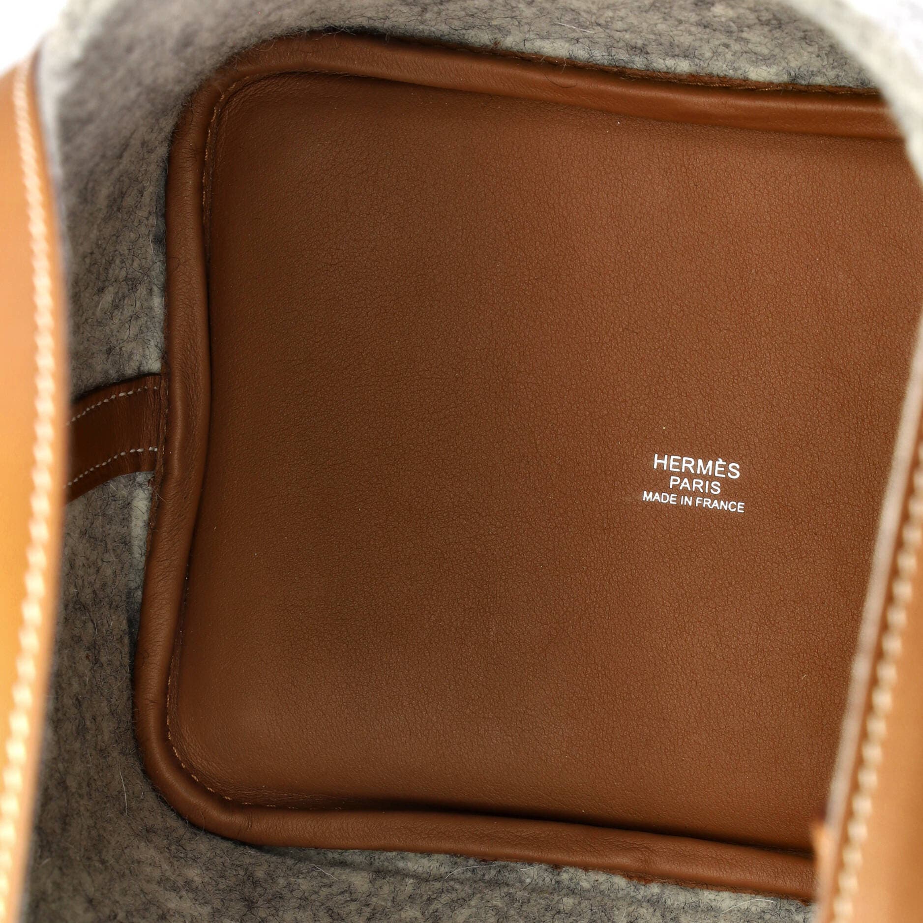 Pre-Owned Hermes Picotin Lock Bag Felt with Leather PM, Alternate, color, Gris Clair