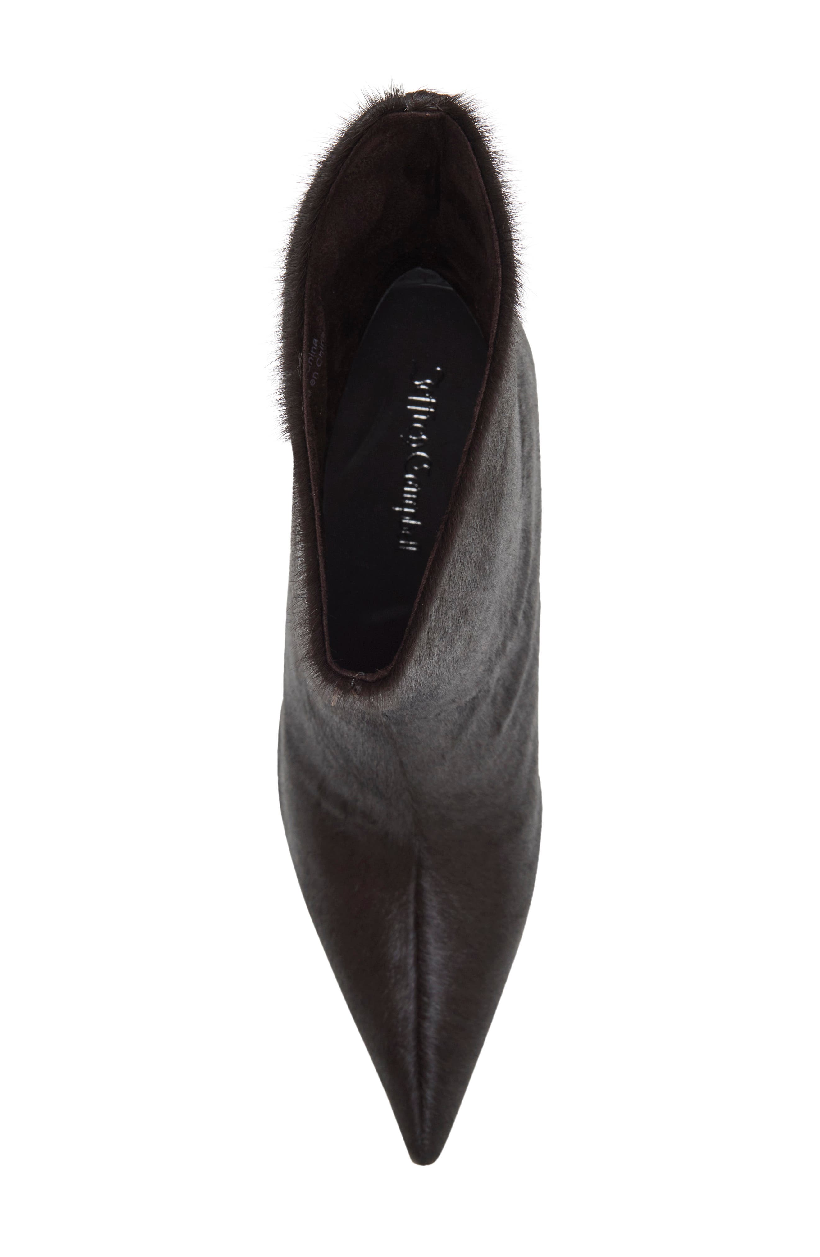 Raqib Pointed Toe Horse Hair Bootie, Alternate, color, COFFEE