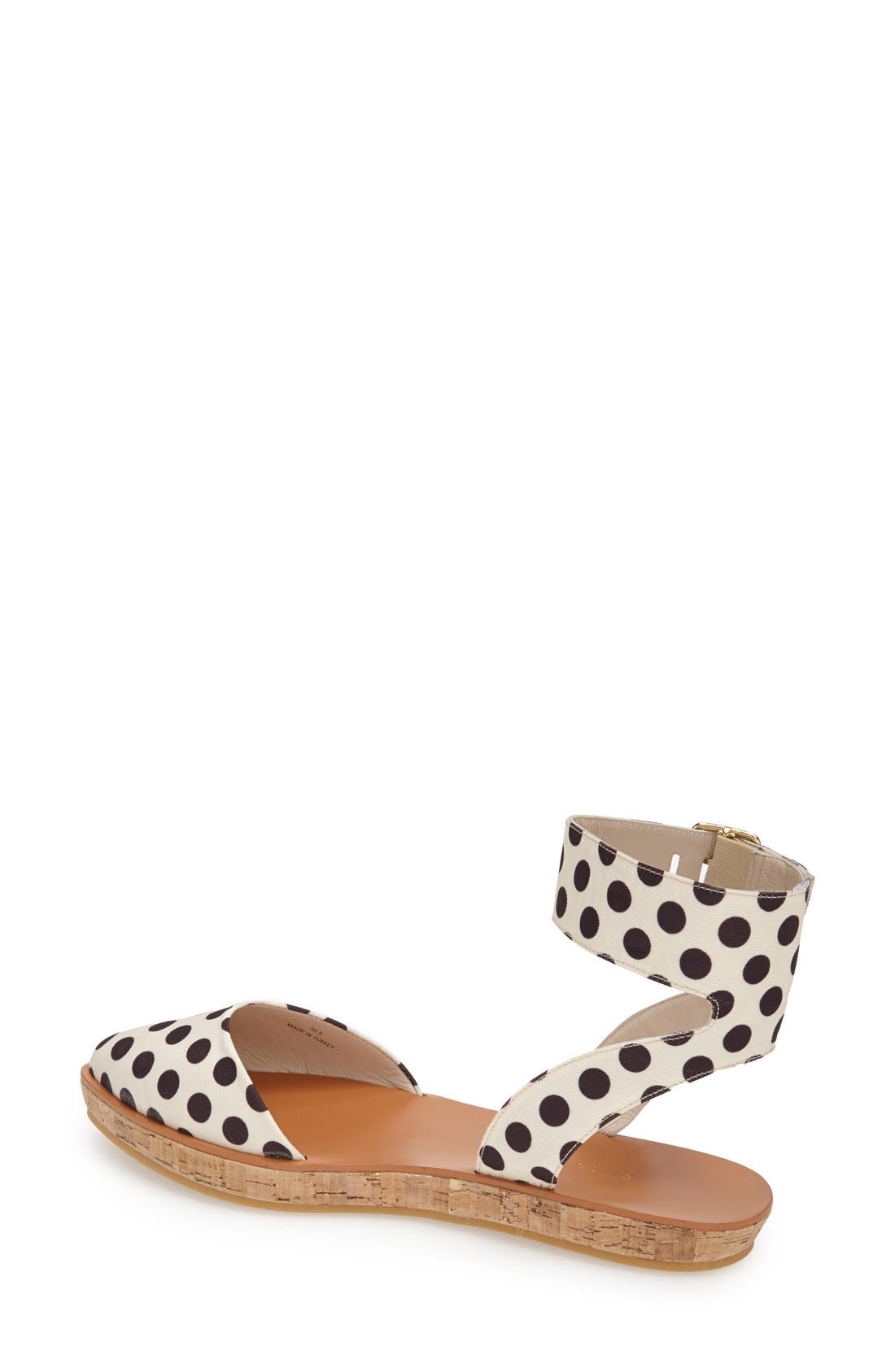 'Resse' Polka Dot Espadrille, Alternate, color, CREAM/ BLACK