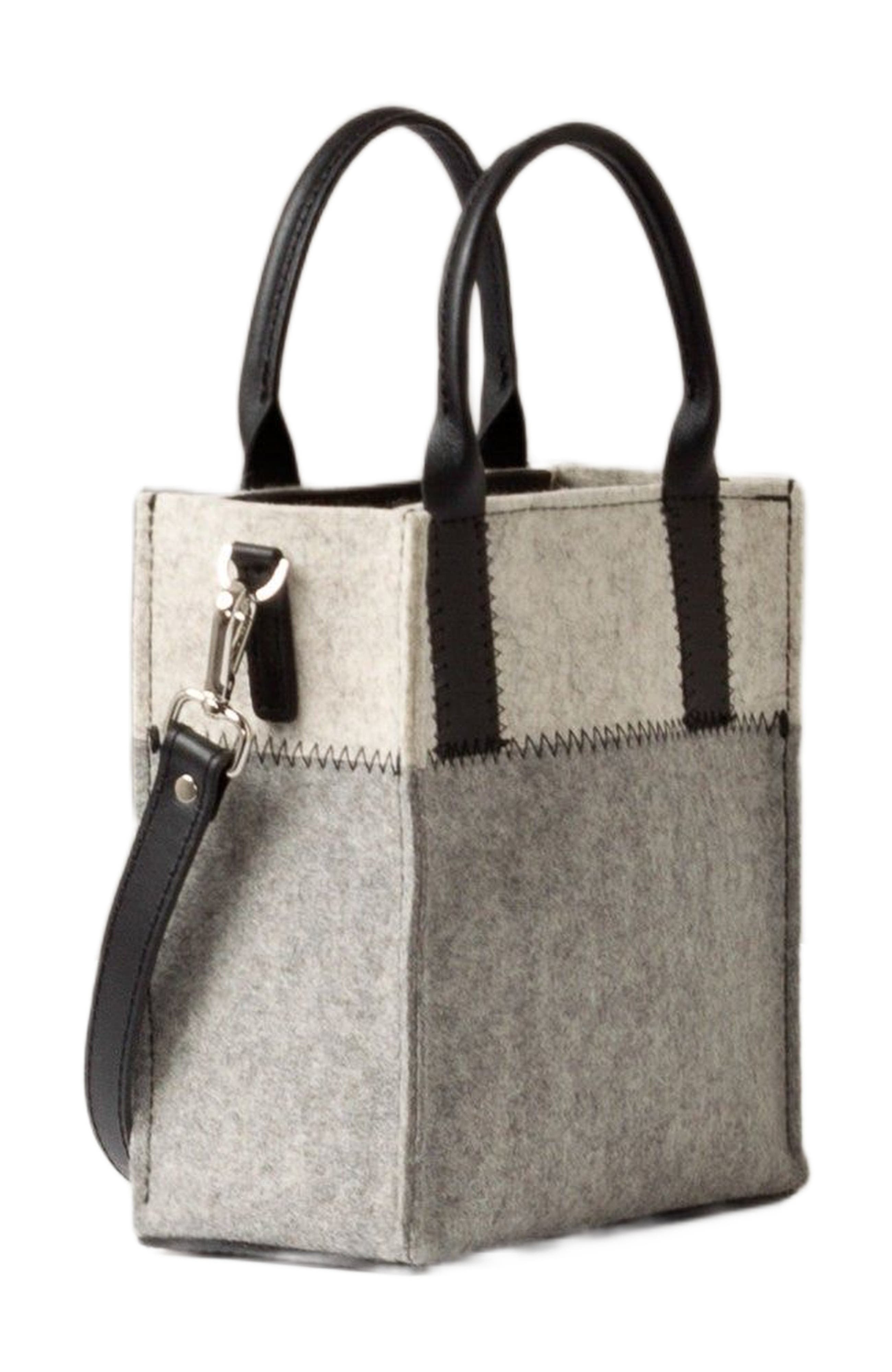 Jaunt Merino Wool Mini Tote, Alternate, color, Granite  / Black