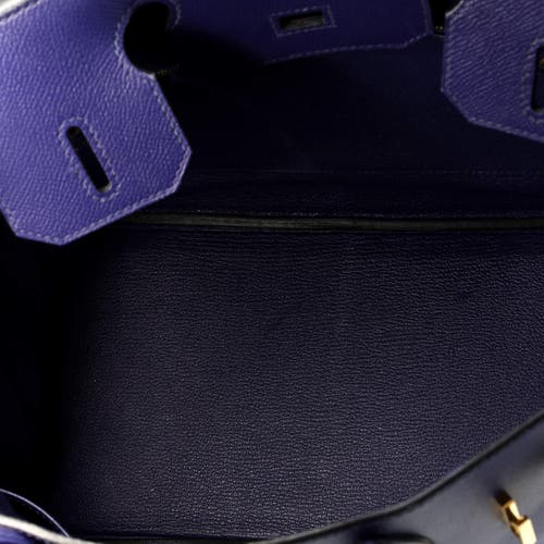 Pre-owned Hermes  Hermes Birkin Handbag Blue Epsom With Gold Hardware 30