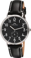 PORSAMO BLEU Rowan Leather Strap Watch, 40mm