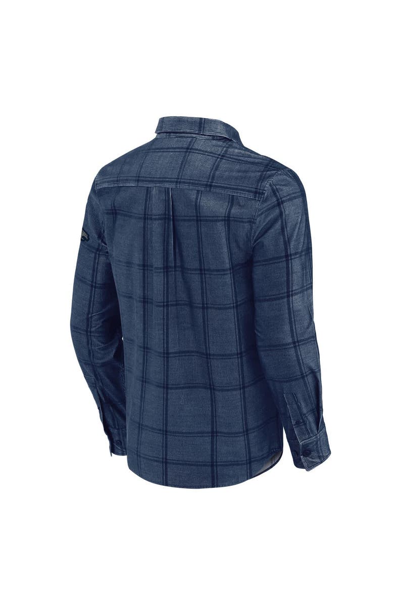 Darius Rucker Collection by Fanatics Men's Darius Rucker Collection by Fanatics Navy Denver Broncos Micro Corduroy Plaid Button Up Shirt, Alternate, color, Navy