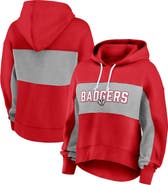 FANATICS Women's Fanatics Red Wisconsin Badgers Filled Stat Sheet Pullover Hoodie