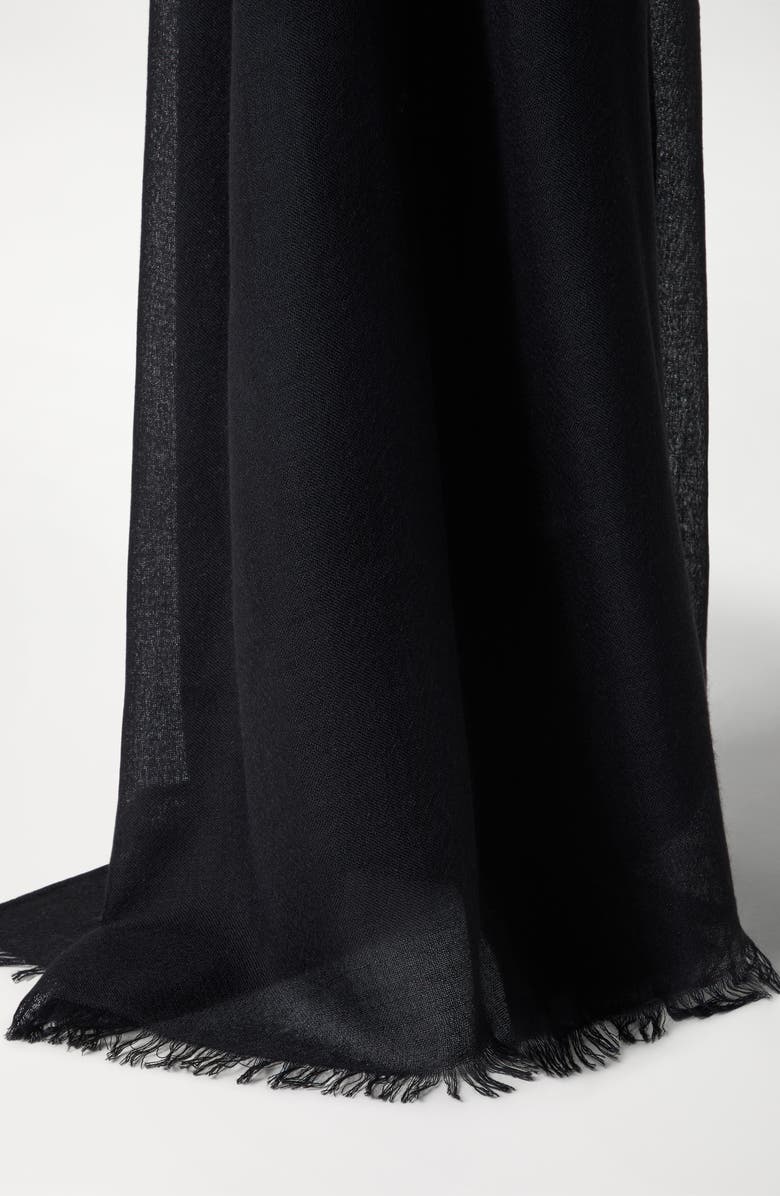 Brunello Cucinelli Cashmere and silk scarf, Alternate, color, Black