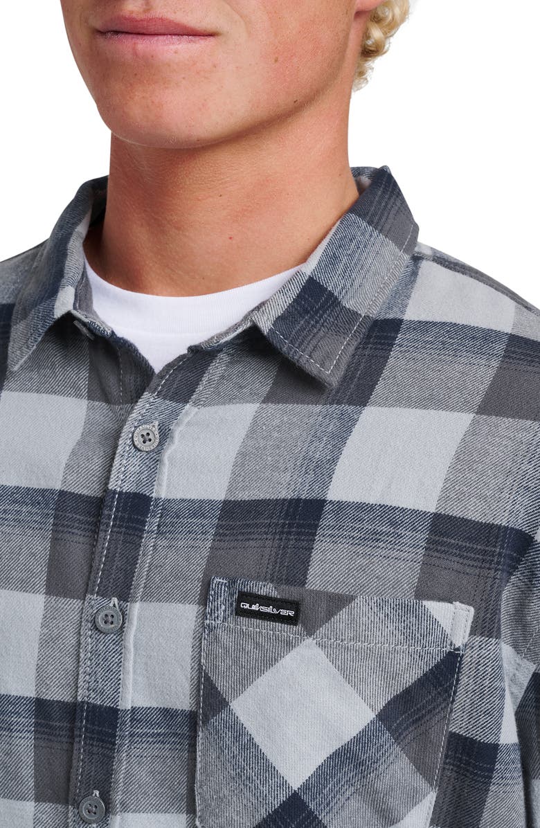 Quiksilver Penmar Check Cotton Flannel Button-Up Shirt, Alternate, color, 