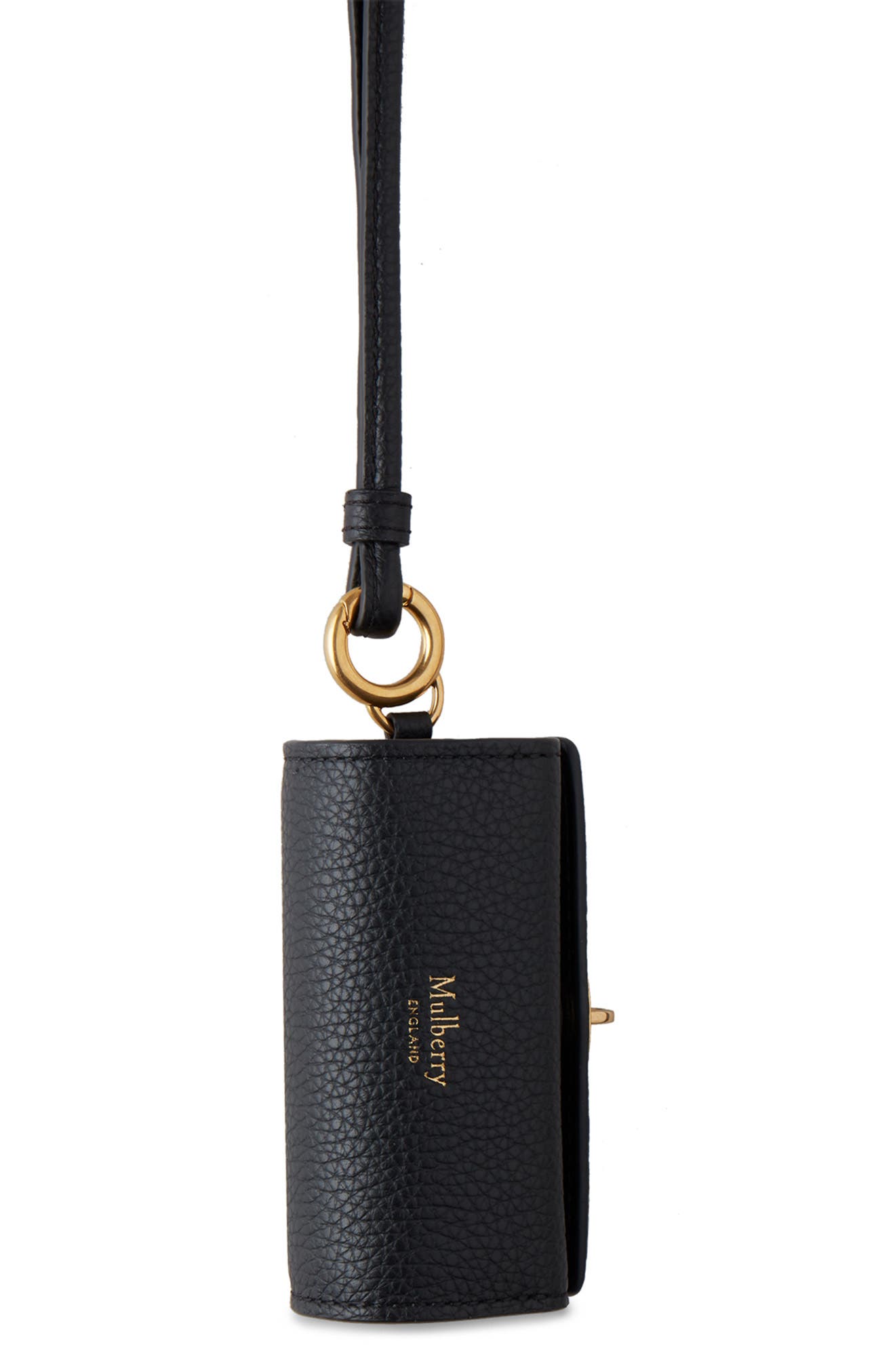 Mulberry Leather Lipstick Case Wristlet, Alternate, color, 