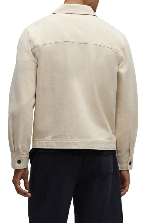 Barefoot Dreams Brushed Cotton Twill Trucker Jacket In White