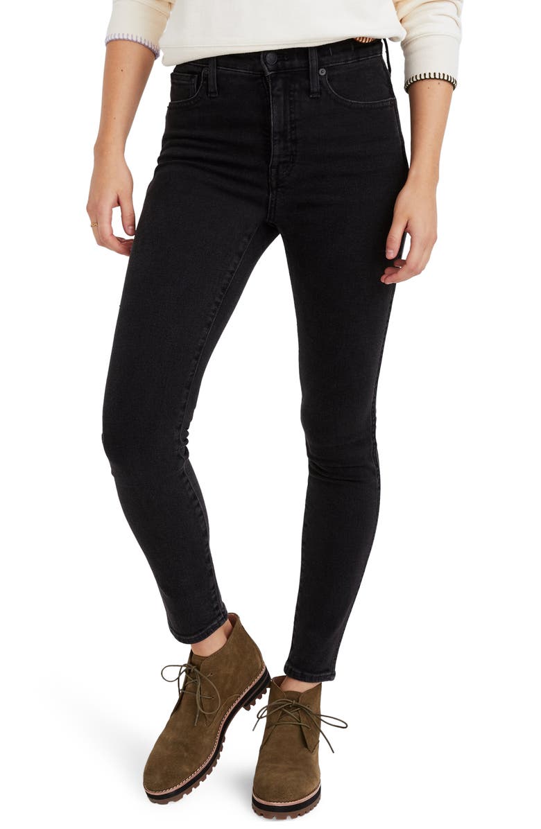 Madewell 10-Inch High Waist Ankle Skinny Jeans, Main, color, 