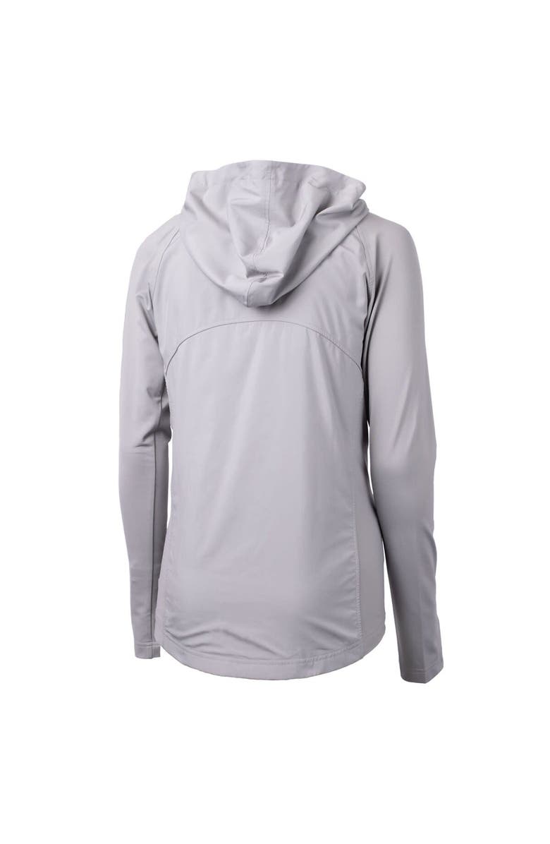 Cutter & Buck Women's Cutter & Buck Gray Salt Lake Bees Adapt Eco Knit Hybrid Recycled Raglan Full-Zip Jacket, Alternate, color,