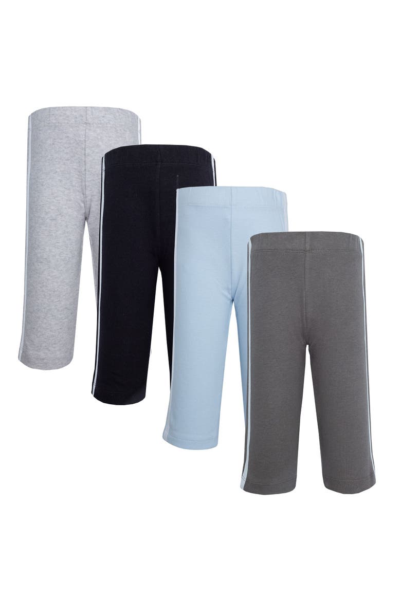 4Pk Cotton Athletic Pants, Main, color, Heather Gray Blue