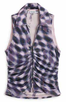 Desigual Sleeveless Zip Mesh Top