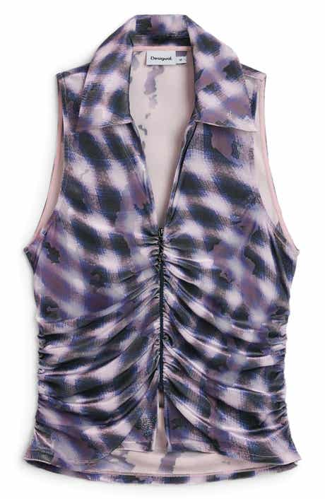 Desigual Sleeveless Zip Mesh Top