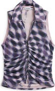 Desigual Sleeveless Zip Mesh Top