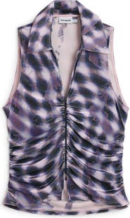 Desigual Sleeveless Zip Mesh Top