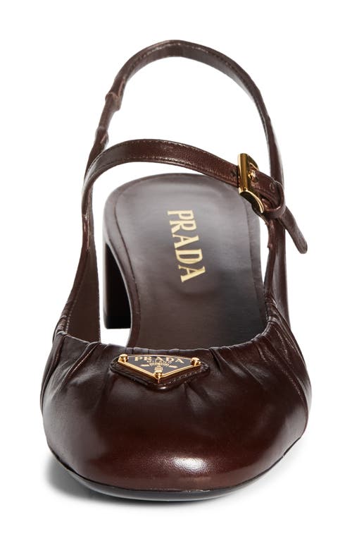 Prada Ruched Mary Jane Slingback Pump