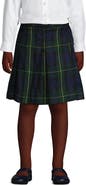 Lands' End School Uniform Girls Plaid Box Pleat Skirt Top of the Knee