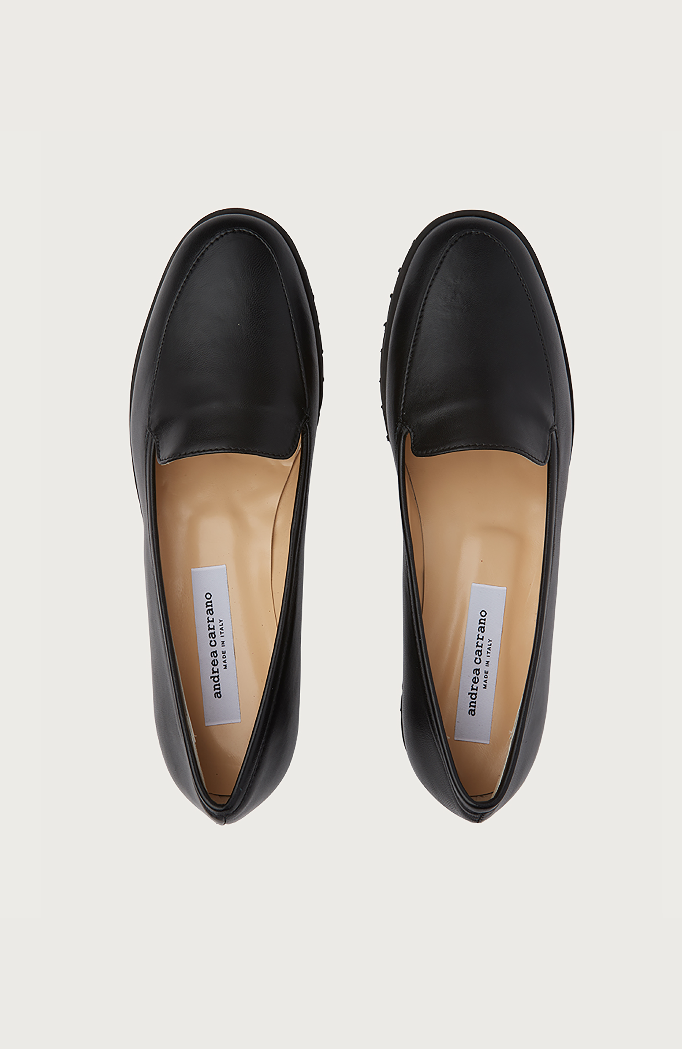 andrea carrano Carro Loafers, Alternate, color, Black Leather