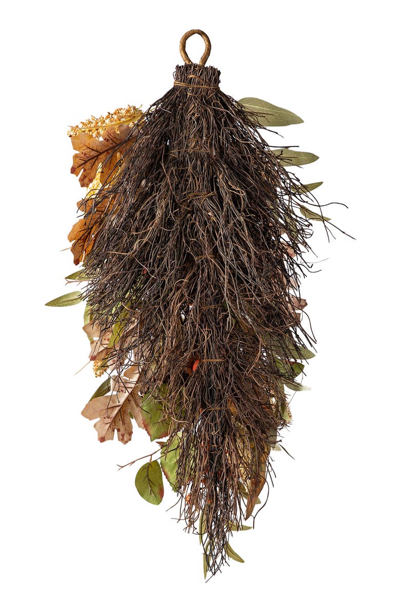 Glitzhome 27"H Fall Pumpkin Leaf Teardrop, Alternate, color, Orange