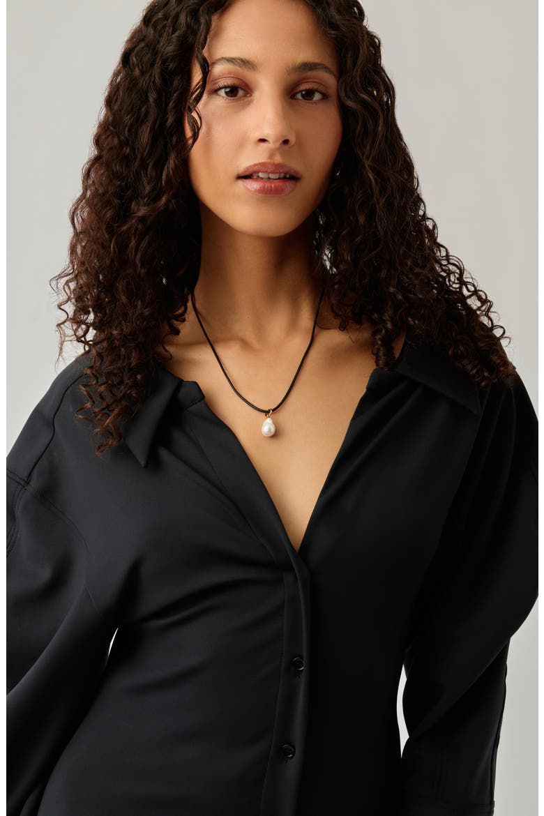 Cord with Cultured Pearl Necklace, Alternate, color, GOLD